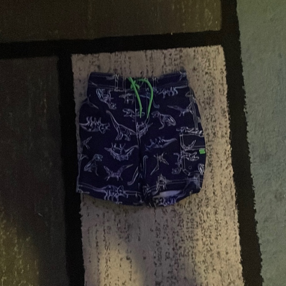 Dinosaur blue cargo board shorts